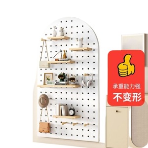 Étagère murale en bois massif, étagère de rangement murale pour salon, bibliothèque simple en bois pour mur de fond - Product Image 5