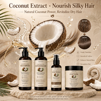 Masque capillaire à l'huile de coco Réparation en profondeur pour cheveux secs et abîmés Traitement nourrissant intensif Marque privée