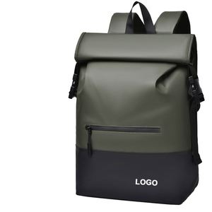 Eco-Friendly Carbon Fibre Oxford Material USB Slim Laptop <b>Backpack</b> Waterproof Hard Shell for Teenagers-Robust Travel Companion - Product Image 4