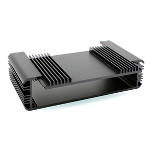 Boîtier électronique en aluminium anodisé <span class=keywords><strong>noir</strong></span>, longueur personnalisée avec panneaux extrémités, 6063mm - Product Image 4