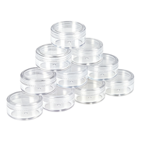 Pot cosmétique mini PS transparent de 3ml/5ml/10ml/15ml/20ml/30ml pour crème contour des yeux, crème pour les mains, idéal pour les voyages