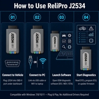 Adaptador de Diagnóstico OBD2 ReliPro J2534 SAE Pass Thru VCI, Interfaz de Vehículo CAN FD DoIP para VW Audi, Herramienta de Reprogramación y Codificación de ECU
