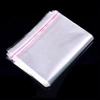 Emballage personnalisé en polybag transparent, sacs en plastique transparents autocollants pour vêtements