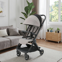 Poussette bébé pliable à une main, compacte, 3-en-1, avec cadre en alliage d'aluminium, capacité de charge de 20 kg, 0-3 ans
