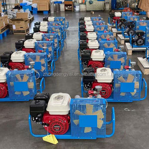 High Quality 100L Gasoline Power Manual Stop Reciprocating Diving <b>Air</b> <b>Compressor</b> Four-Cylinder 4500psi <b>Portable</b> and Lubricated - Product Image 4