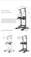 Mise à niveau de la tour de traction multifonctionnelle réglable en hauteur avec station de trempage de la tour de puissance Barre de traction Équipement de fitness pour la salle de sport à domicile