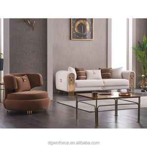Furnitur rumah Sofa Sofa ruang tamu pelatih kursi ruang tamu Sofa santai Chesterfield berlapis kain kancing rumbai Modern kustom kelas atas - Product Image 2