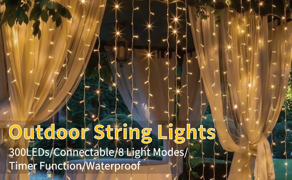 Home Wall Decoration Indoor And Outdoor Curtain Lights Led Curtain String Light