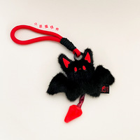 Hecion Promotion : Adorable Porte-clés Peluche Chauve-souris Diable de Noël, Poupée de Dessin Animé, Pendentif pour Téléphone, Sac à Dos Scolaire, Sac à Main, Cadeau pour Filles