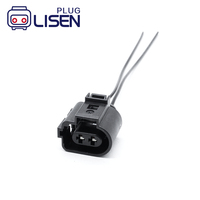6X0973722G FEP Konektor Sensor ABS 2 Pin Betina dengan Kabel Harness untuk VW Audi