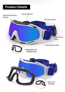 Jiepolly Wholesale Adults Protection Anti Fog Uv400 Protection Sports Eyewear Ski Motorcycle Glasses Oem Custom Ski Moto Goggle
