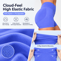 Shorts de yoga côtelés sans couture pour femmes, shorts de sport et de cyclisme, contrôle abdominal, extensibles dans quatre directions, en nylon extensible