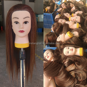 Mannequin asiatique de tête d'entraînement de mannequin pour la pratique de la coiffure avec la tête, support de tête d'entraînement de maquillage de cheveux pour la coupe <span class=keywords><strong>et</strong></span> le coiffage - Product Image 6