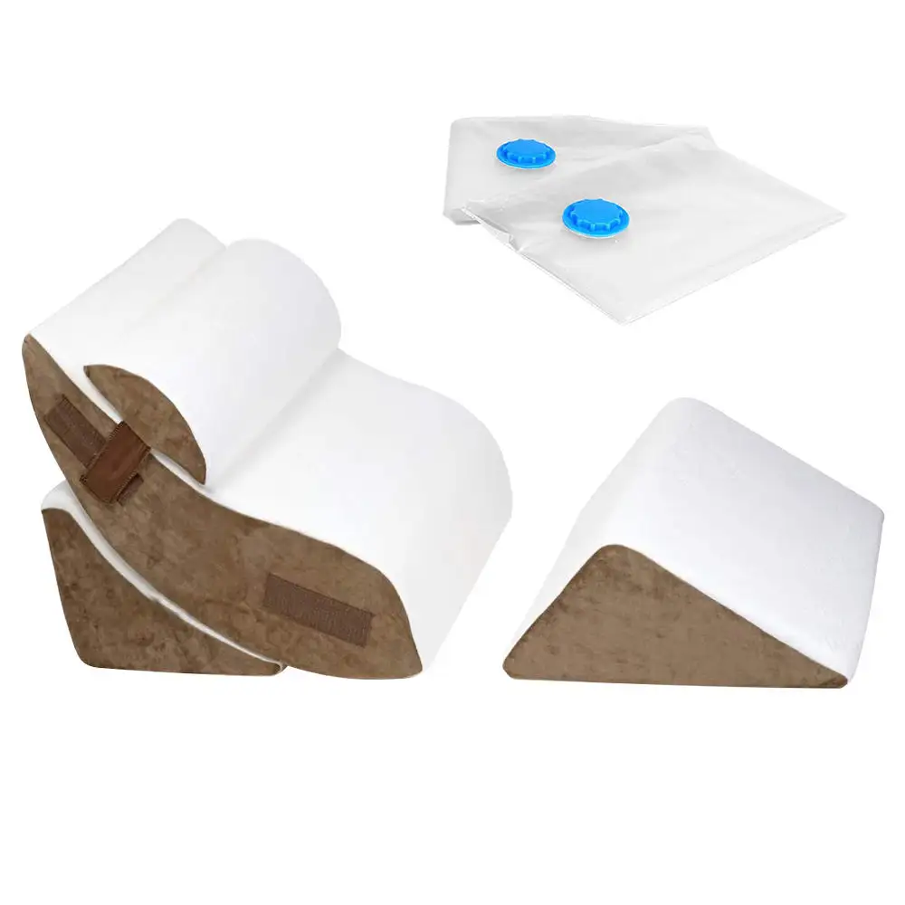 Popular Adjustable Orthopedic 4pcs Folding Maternity Bed Wedge Pillow with Soft Memory Foam