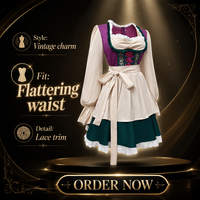 Robe de style bavarois vintage |   Costume de serveuse allemande Dirndl pour Halloween, cosplay et Oktoberfest