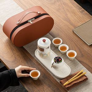 Coffret Cadeau de Luxe Personnalisé pour Client VIP – Nouvel An Chinois – Théière en Céramique – Coffret Cadeau d'Entreprise Golf – Coffret Cadeau de Voyage pour le Thé - Product Image 2