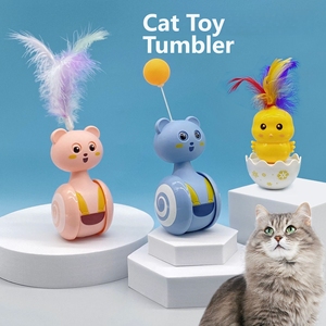 Nuevo Juguete de Plástico Ecológico con Plumas para Gatos, Divertido Juguete Interactivo con Forma de Vaso - Product Image 2