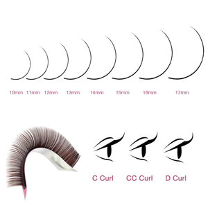 Estensioni Ciglia Veyelash 0.15 Marrone CC D Curl, Fibra PBT Coreana, Ciglia in Seta Lunghezza Mista 12mm, Ciglia Marroni Classiche Facili da Applicare - Product Image 6