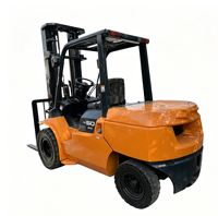 Dijual Forklift Diesel Jepang 5 Ton, Tiang 3 Tingkat, Garpu 80cm, Hydraulic Side Shifter, Ban Solid, Kemudi Presisi dan Halus