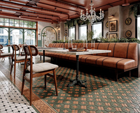 Ensemble de banquettes de restaurant de luxe sur mesure, canapé rembourré commercial pour hôtel, restaurant gastronomique