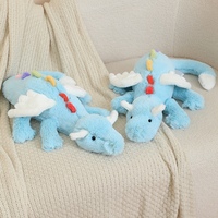 Peluche de dragon ailé personnalisée OEM ODM, jouet en peluche doux, coussin en peluche de dragon volant pour souvenir et promotion