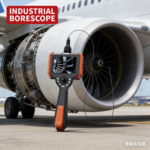 Boroscope industriel à écran HD <span class=keywords><strong>de</strong></span> 5 pouces, caméra miniature flexible ultra-fine <span class=keywords><strong>de</strong></span> 0,95 mm, vidéoscope pour l'inspection des compresseurs et des turbines - Product Image 1