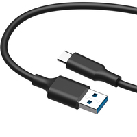 Kabel Data kecepatan tinggi, kabel Data kecepatan tinggi 5Gbps USB 3.0 dengan pengisian cepat 3A, pelindung kepang untuk penggunaan komputer
