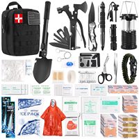 Kit de survie d'urgence 318 pièces et équipement de premiers secours, fournitures médicales pour le camping, la randonnée et la préparation aux catastrophes