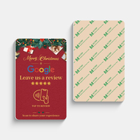 Carte NFC PVC programmable sur le thème de Noël, 13,56 MHz, avec code QR personnalisé pour le partage sans contact sur les réseaux sociaux