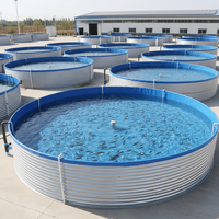 Garnelen-Geomembran-Tank für Fischzucht Runde Tanks Aquakultur HDPE-Geomembran-Auskleidung Kunststoffbecken