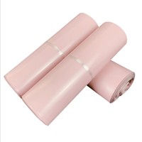 Emballages d'expédition en polyéthylène rose personnalisés écologiques, sacs postaux biodégradables en plastique