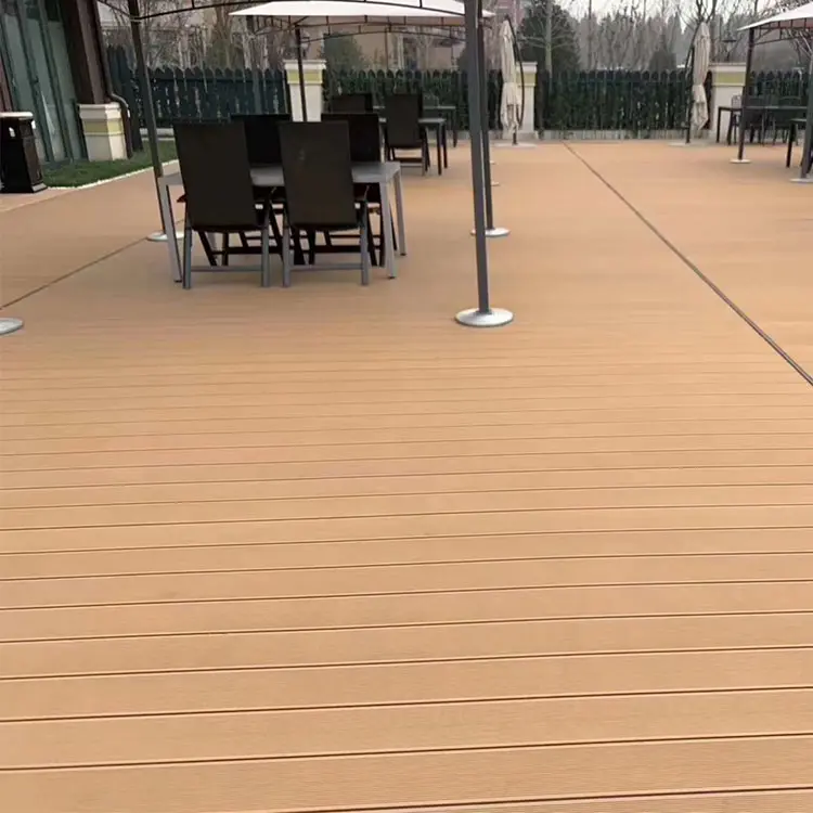 야외 3D 양각 정원 바닥 플라스틱 나무 복합 바닥