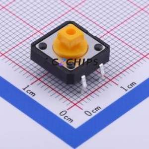 TS1273FTCJ Tactile Switch Through hole-4P,12x12mm Switch Single Pole Single Throw Rectangle Button 2.5N Through Hole - Product Image 1