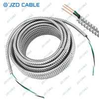 Cable JZD UL1569 con Revestimiento Metálico, 12/14 AWG, Cubierta de PVC, Armadura Entrelazada, Cable MC para Sistemas Eléctricos Industriales, Cable de Alimentación de 600 V