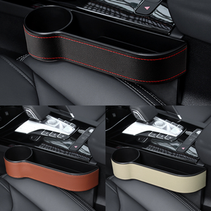 Organizador de Asiento de Coche de Cuero PU Duradero con Puerto de Carga USB Universal para Todos los Coches Relleno de Espacio Lateral Delantero Multiusos - Product Image 3