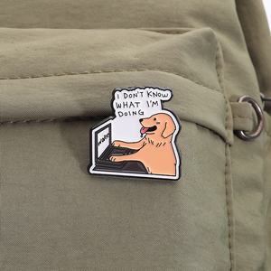 Vàng Retriever men Pin tô<span class=keywords><strong>i</strong></span> không Biết Những Gì Tô<span class=keywords><strong>i</strong></span> Đang làm Trâm hà<span class=keywords><strong>i</strong></span> hước con chó ve áo huy hiệu đồ trang sức quà tặng cho ngườ<span class=keywords><strong>i</strong></span> hâm mộ - Product Image 3