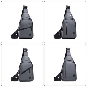 Custom Men's Luxury Sling Bag <b>Black</b> Nylon Waterproof Crossbody Chest <b>Backpack</b> with Logo - Product Image 5