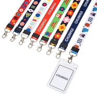 CH Wholesale Sublimation Printing Polyester Lanyards With Logo Custom Certification Keychain OEM ODM ECO Promotion Event Gifts