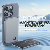 Batterie externe sans fil ultra-fine en alliage d'aluminium, 5000 mAh, 10000 mAh, PD20, mini batterie externe magnétique – Offre Spéciale