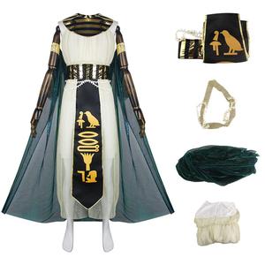 Meilleurs costumes de pharaons égyptiens Costume de cléopâtre pour femmes Costume adulte <span class=keywords><strong>Halloween</strong></span> - Product Image 2
