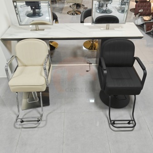 Fauteuil de coiffure exclusif rotatif et relevable pour la coupe de cheveux, chaise de <span class=keywords><strong>barbier</strong></span> tendance pour salon de coiffure - Product Image 6