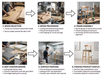 Taburete de bar de madera de fresno, estilo moderno de mediados de siglo, respaldo tipo cuerno de buey, asiento tapizado, silla de bar, venta al por mayor, MOQ bajo, muebles para contratos.