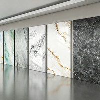Panneau mural en bois de bambou avec motif marbré personnalisé et fibre de cristal de carbone pour la décoration murale intérieure