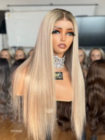 SHY HAIR Perruques en cheveux humains Lace Front HD 13x5 sans colle, Balayage personnalisé avec bande ajustable pour un ajustement sûr, Fournisseur
