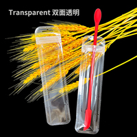 Sacs holographiques refermables 25*155 mm rose laser Emballage Sac en plastique à fermeture éclair