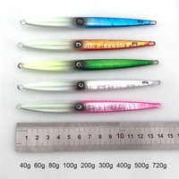 40/60/80/100/200/300/400/500/720g Appâts de pêche au plomb à gabarit lent Appâts de pêche lumineux Leurre de pêche à gabarit dur