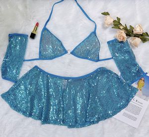 Women Open Back Halloween Sequin Bling Girls Sexy Lingerie Costume Women Nightclub Dress Adult Cosplay Lingeries - Product Image 6