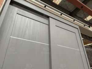 Style Shaker Puertas Corredizas Porte coulissante en bois écologique sans peinture intérieure pour maison intérieur salon insonorisé - Product Image 4