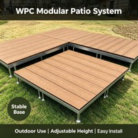 Système de plancher réglable en hauteur WPC |   Interlocking |   Imperméable, antidérapant et résistant à l'humidité |   pour les plateformes d'activités de plein air