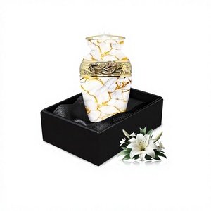 Urne funéraire souvenir en or blanc pour femme Urne funéraire artisanale pour hommes et femmes Honore votre bien-aimé avec urne funéraire - Product Image 1